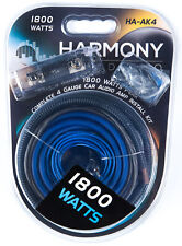 Harmony Audio HA-AK4 Car Stereo 4 Gauge 1800W Amp Amplifier Install Kit - Nickel picture