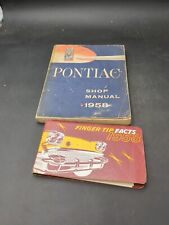 1958 Pontiac Finger Tips Facts Book Album Dealer Rare Original With Shop Manual picture