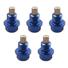 5PCS M12*1.25 Magnetic Oil Drain Plug Bolt Screw Pan with Washer For Toyota C picture