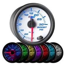 52mm GlowShift White 7 Color Series Turbo Boost Vacuum Pressure Gauge w 7 Colors picture