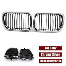 Pair Chrome Silver ABS Car Front Kidney Grille For BMW 3 Series E36 1997-1999 picture