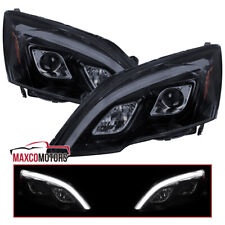 Smoke Projector Headlights Fits 2007-2011 Honda CRV LED Strip Lamps Left+Right picture