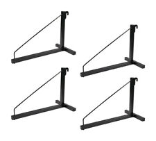 4Pk 1 Tier Shipping Container Shelving Bracket with Hooks - 16