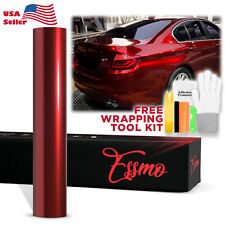 ESSMO PET Super Gloss Metallic Cherry Red Vehicle Vinyl Wrap Decal Like Paint picture