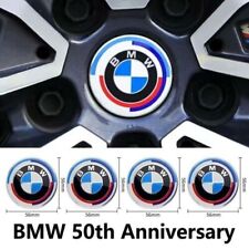 Genuine 4PCS For BMW 50th Anniversary Wheel Center Hub Caps Logo Badge Emblems picture