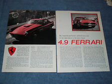 1959 Ferrari Superamerica 4.9 Vintage 1962 Road Test Info Article picture