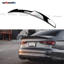 V Style Rear Trunk Spoiler Wing For 2014-2020 Audi A3 S3 Rs3 Sedan Gloss Black picture