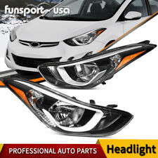 Pair Halogen Headlights Headlamps Amber Corner for 2014-2016 Hyundai Elantra picture