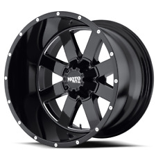 4 NEW  GLOSS BLACK MILLED MOTO METAL  MO962 20X10 6-135  (109650) picture