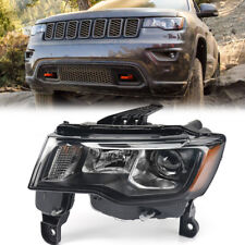 For 2017-2021 Jeep Grand Cherokee Halogen w/ Black Headlight Assembly Driver picture