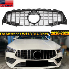 Silver GT R Front Grille For Mercedes C118 W118 CLA250 CLA200 CLA45AMG 2020-2023 picture