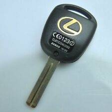 2 New Replacement Key Case Shell Keyless Remote Fob Uncut Blade Lexus Gold Logo picture