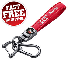 Genuine Leather Keychain Compatible with Audi A3 RS3 A4 A5 A6 A7 RS7 A8 Q3 Q5 Q7 picture