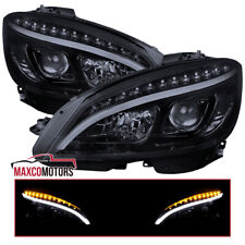 Smoke Projector Headlights Fits 2008-2011 Mercedes Benz W204 LED Signal Strip picture