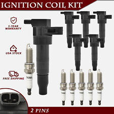 6x Ignition Coil & 6x Spark Plug for Hyundai Azera Santa Fe 3.3L picture