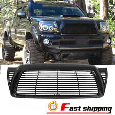 Fit 2005-2011 Toyota Tacoma JDM Style Gloss Black Front Hood Grill Bumper Grille picture