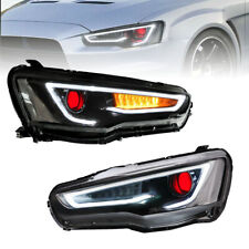 Dual Beam Devil Eyes Halo Projector Headlights For 08-17 Mitsubishi Lancer EVO X picture