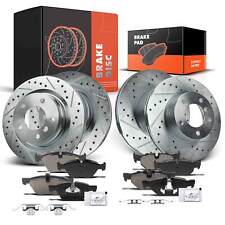 Front & Rear Drilled Brake Rotor & Ceramic Brake Pads for BMW E90 325i 2006 328i picture
