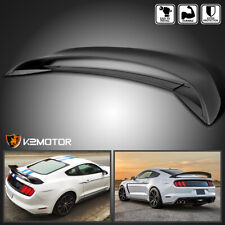 Fits 2015-2022 Ford Mustang GT350R Style Rear Trunk Wing+Lower Spoiler Black picture