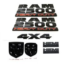 7pcs 4X4 Grille Tailgate 6.4 Liter Emblem Badges Black for R-A-M 2500 c picture