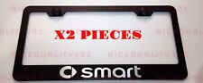 2X Smart Stainless Steel Black Finished License Plate Frame Holder picture