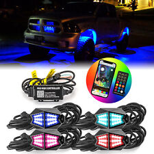 4x Curved RGB LED Rock Lights with Bluetooth APP DIY Control For UTV ATV SUV picture