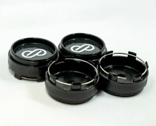BRAND NEW 4X 66mm Enkei Hubcaps Rim Caps Wheel Center Caps Badges Black Carbon picture