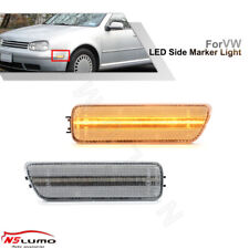 2x Front Amber LED Bumper Side Marker Light For VW MK4 Golf R32 GTI Jetta Cabrio picture