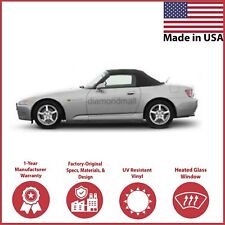 1999-01 Honda S2000 Convertible Soft Top w/DOT Approved Glass Window, Black picture