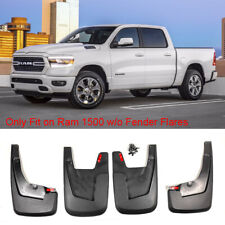 4 Pc Front Rear Splash Mud Guards Flaps Kit For 19-Up Ram 1500 w/o Fender Flares picture