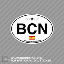 Barcelona – El Prat Airport Euro Oval Sticker Decal Vinyl BCN Spain Aeroport picture