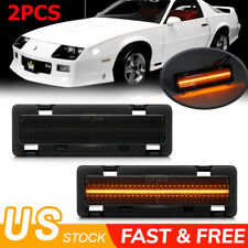 2x Smoked LED Bumper Side Marker Light For 1982-92 Chevy Camaro Pontiac Firebird picture
