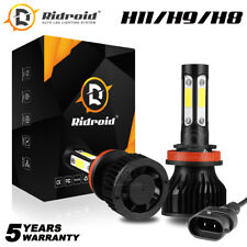 Pair 4-Sides H11 LED Headlight High or Low Beam Bulbs 1800W 216000LM 6000K White picture