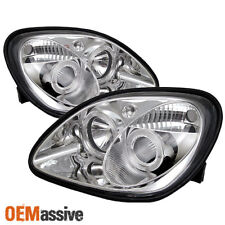 Fits 98-04 Mercedes-Benz R170 Slk Twin Halo Projector Headlights Lamps Chrome picture