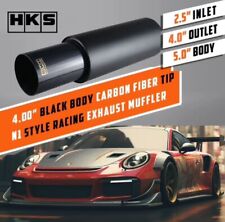 HKS HI-POWER UNIVERSAL SINGLE EXHAUST MUFFLER Inlet 2.5Outlet 4.0Inches picture