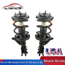 Set 2 Front Shock Struts Absorbers For 2001-2005 Honda Civic 2001-2003 Acura EL picture