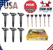 6x NGK Spark Plug + 6x Ignition Coil + Connector For Toyota Camry Avalon Rav4 picture