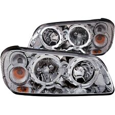Fits NISSAN MAXIMA 02-03 CRYSTAL HEADLIGHTS CHROME With HALO 121202 picture