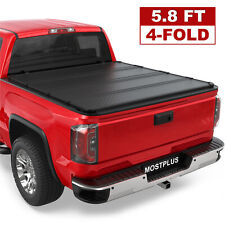 5.8FT 4 Fold Hard Truck Bed Tonneau Cover For 2019-2024 Silverado Sierra 1500 picture