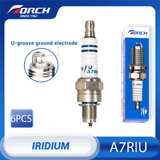 6pcs TORCH Iridium A7RIU Spark Plug Replacement for NGK 4549 CR7HSA 4629 C7HSA picture