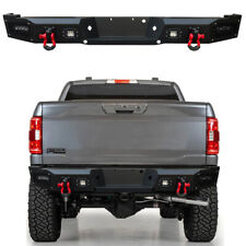 For 2004-2006 Ford F150 Blcak Rear Bumper With  LED Spotlights+D-Rings picture