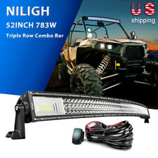 Nilight 52Inch 783W Curved LED Light Bar Car OffRoad Triple Row Flood Spot Combo picture