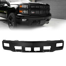 Front Bumper Face Bar for 2014 2015 Chevy Silverado 1500 w/ Fog Light Hole Black picture