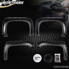 4pc Fit For 07-13 Chevy Silverado 1500 2500HD 3500HD Black Pocket Fender Flares  picture