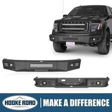 Hooke Road Steel Front Rear Bumper Replacement for 2009-2014 Ford F-150 Pickup picture