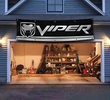 Dodge Viper Banner 2x8 ft Flags SRT Car Show Garage Man Cave Wall Decor Sign picture