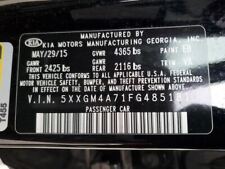 Trunk/Hatch/Tailgate VIN 7 8th Digit Fits 14-15 OPTIMA 8836414 picture