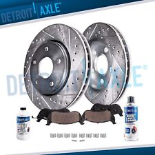 Front Drilled Rotors + Brake Pads for 2007-2012 2013 2014 Ford Edge Lincoln MKX picture