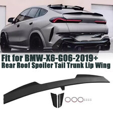 Fits 2020-2024 BMW X6 X6M G06 Gloss Black Roof Tail Trunk Spoiler Wing Lip Kit picture