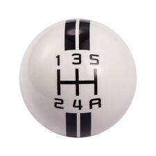 Black& White Ford Mustang Shelby Car 5 Speed Manual Shifter Knob Gear 3 Adapters picture